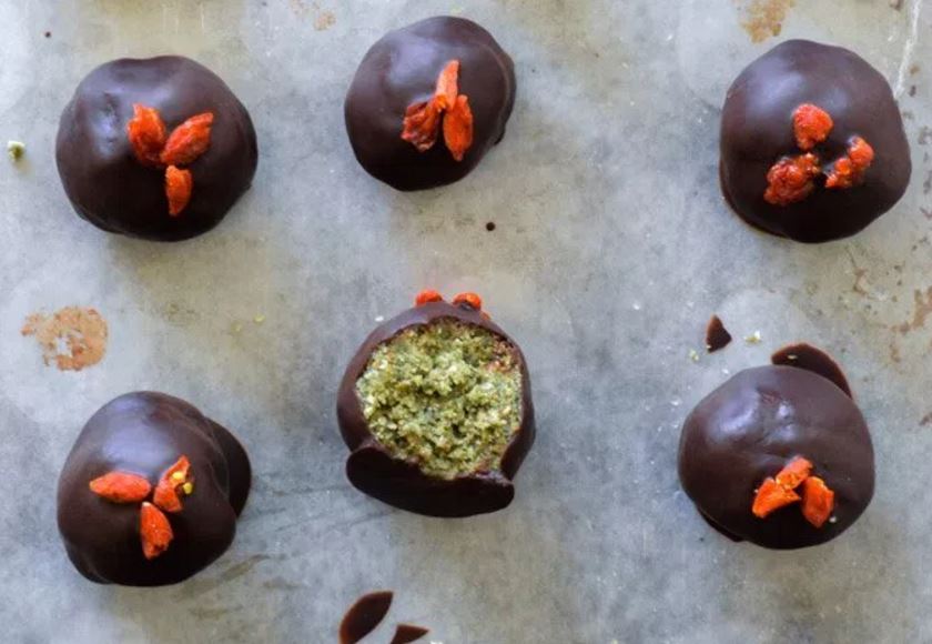 Chocolate Covered Protein Balls
