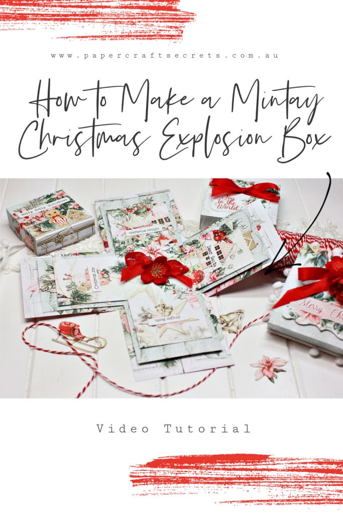 How to Make Mintay Papaers Merry Christmas Explosion Box By Alicia McNamara