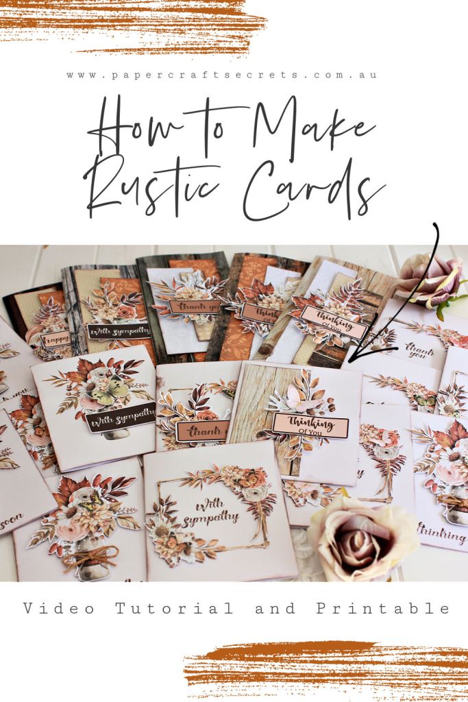 How to Make Bulk Cards ~ All Sentiments.  Rustic Bouquet Digital Printable by Alicia McNamara