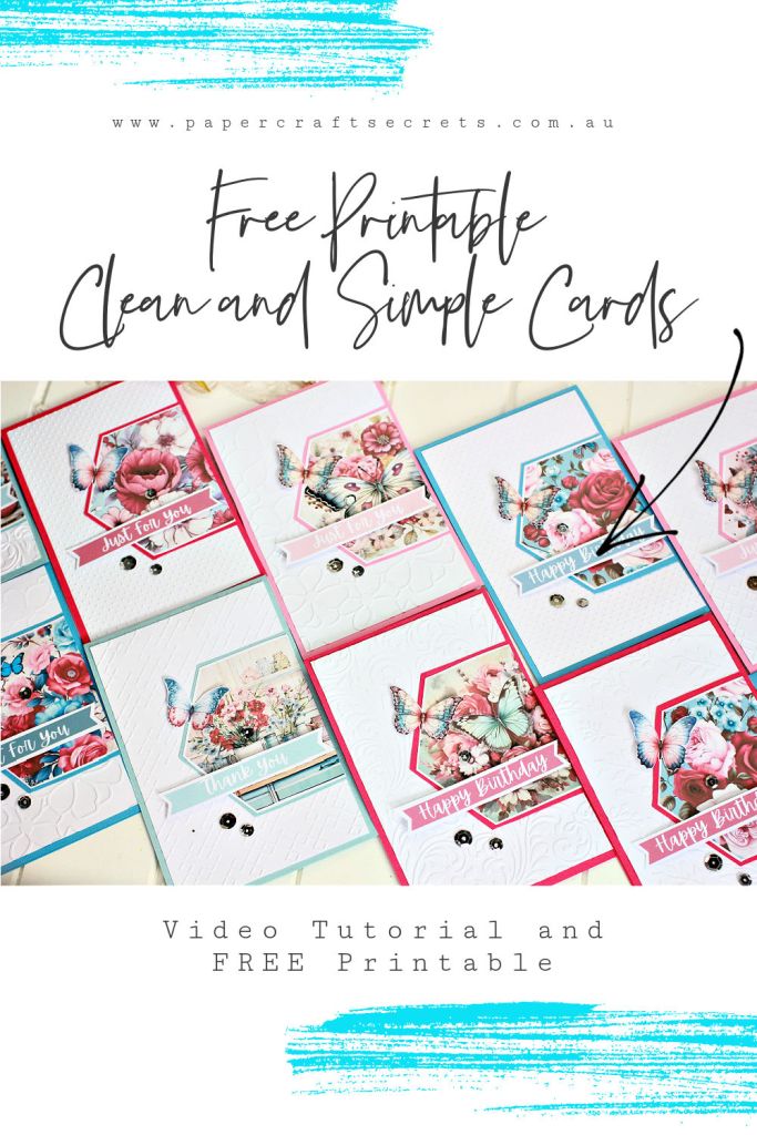 How to Make Clean and Simple Cards with Free Printable by Alicia McNamara