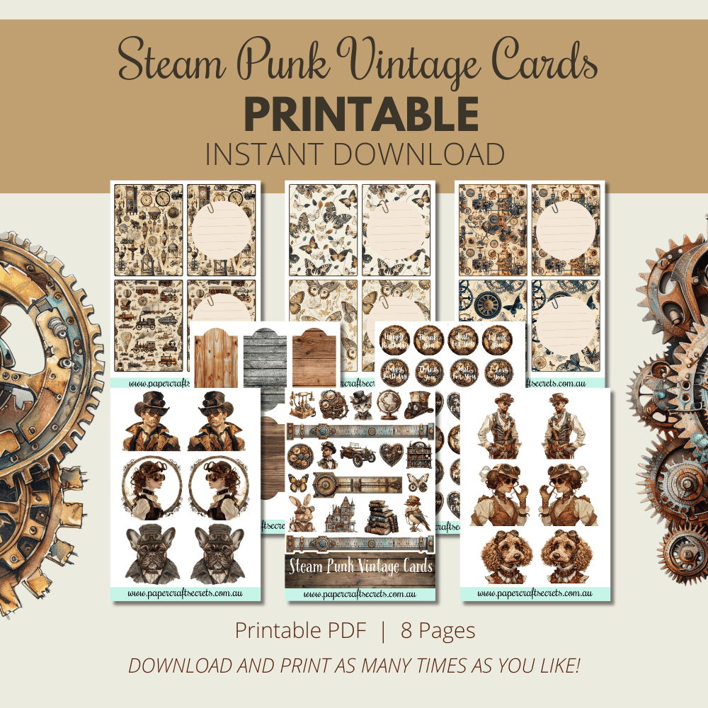 How to Make Steampunk Vintage Cards by Alicia McNamara