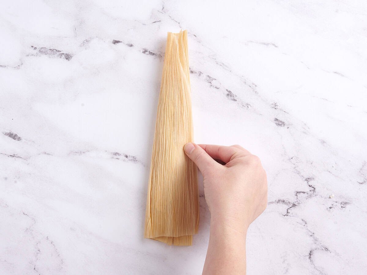 A folded tamale