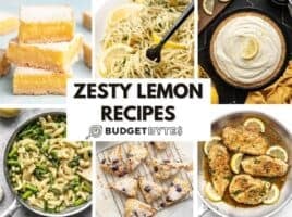 collage of lemon recipes