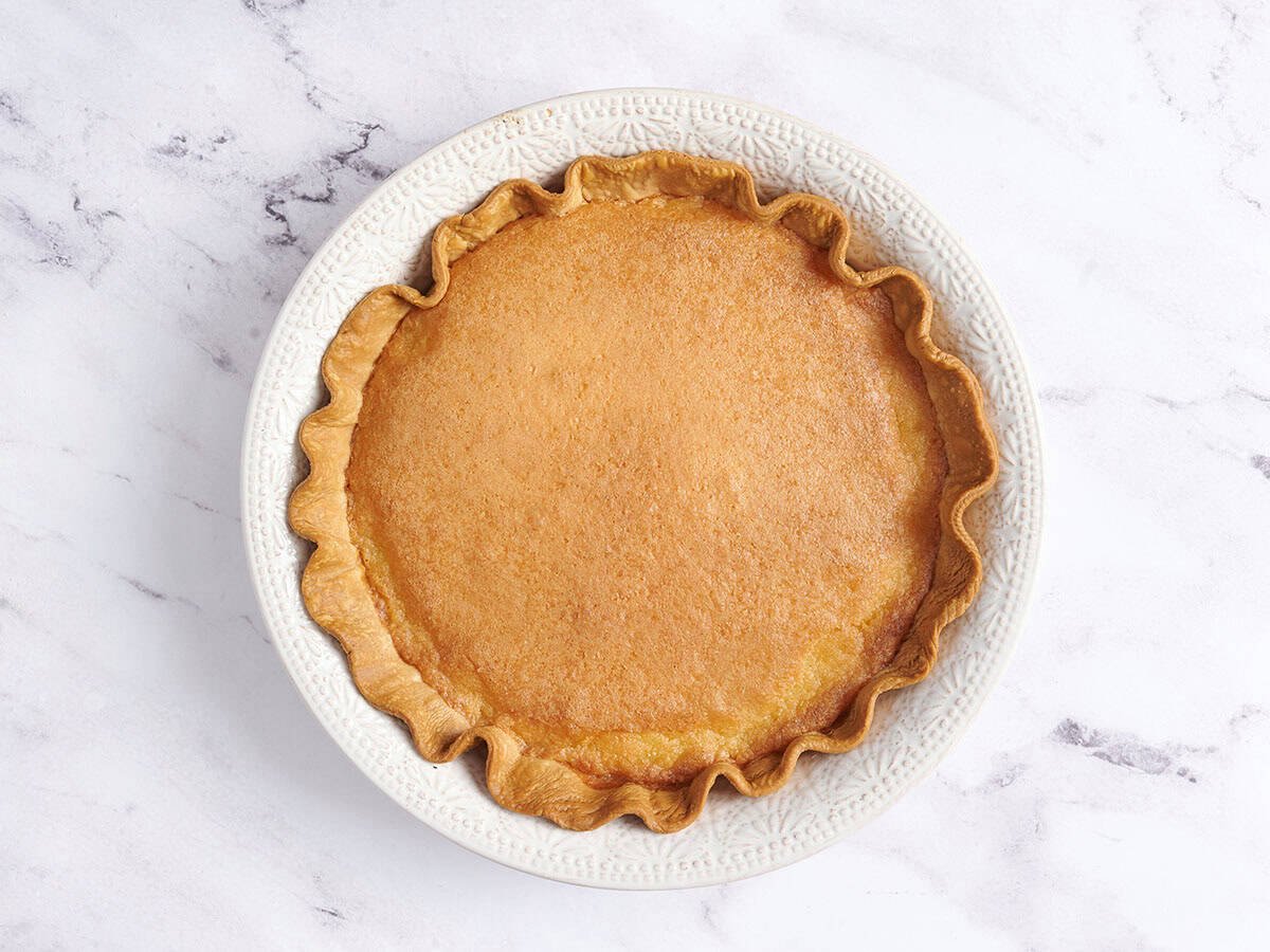 A homemade chess pie.