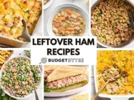 leftover ham recipes collage