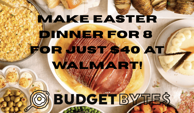 downloadable grocery list for $40 easter dinner