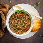 Lentil, Mushroom, and Farro Soup