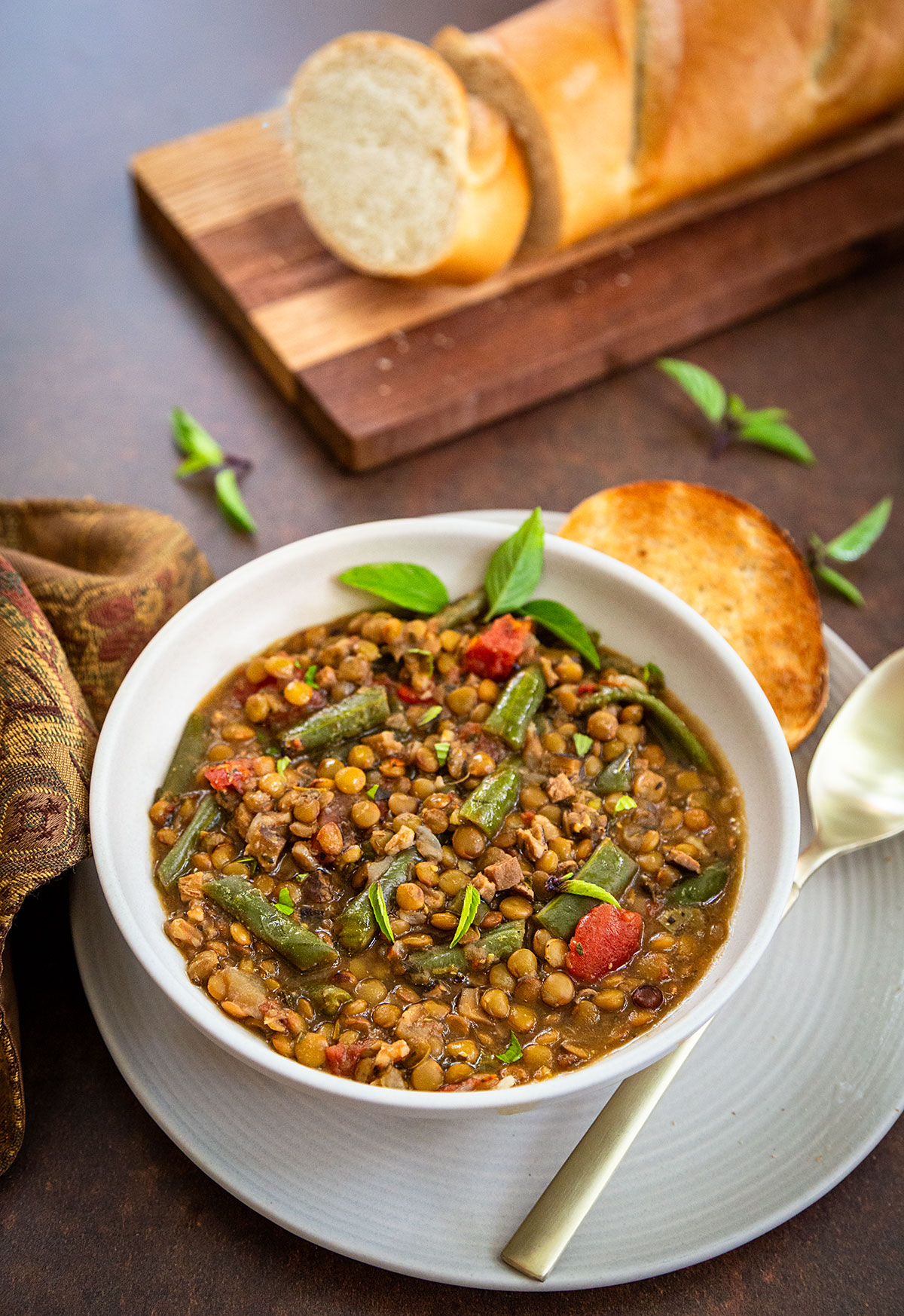 Lentil, Mushroom, and Farro Soup