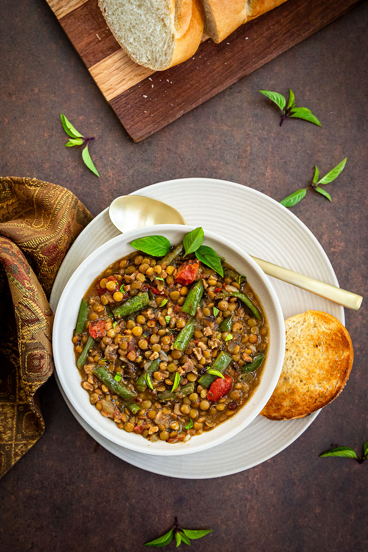 Lentil, Mushroom, and Farro Soup