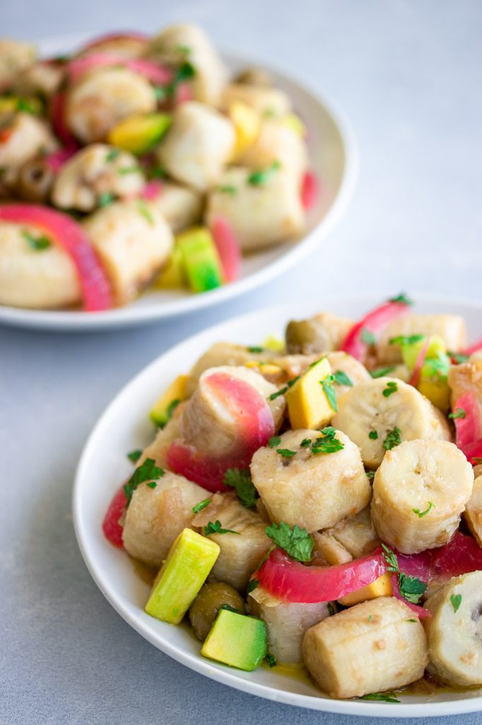 guineos en escabeche pickled unripe green bananas with avocados and cilantro recipe 