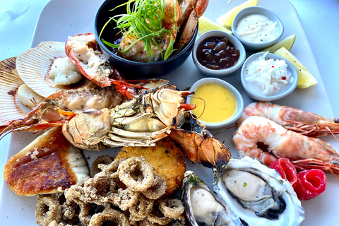 seafood platter with wine pairings