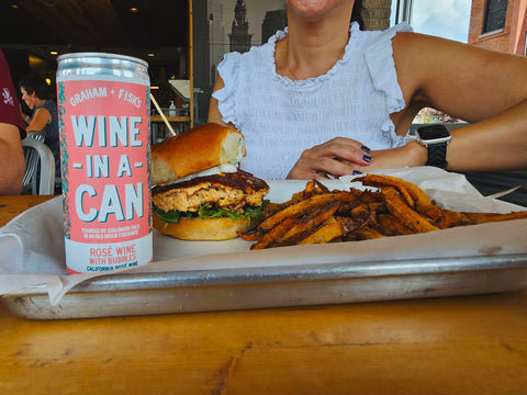 rose wine with salmon burger pairing